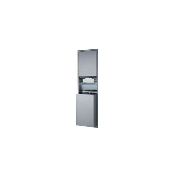 Bobrick Bobrick ClassicSeries SemiRecessed Convertible Folded Paper Towel DispenserReceptacle - B3942