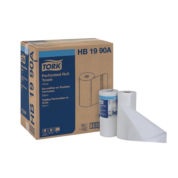 Repartir HB1990A PEC 2 Ply 84 Count Tork Perforated Roll Towel, White - RE3350033