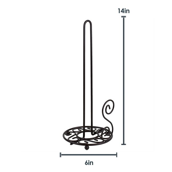 Hds Trading Scroll Collection Steel Paper Towel Holder, Bronze - ZOR96023