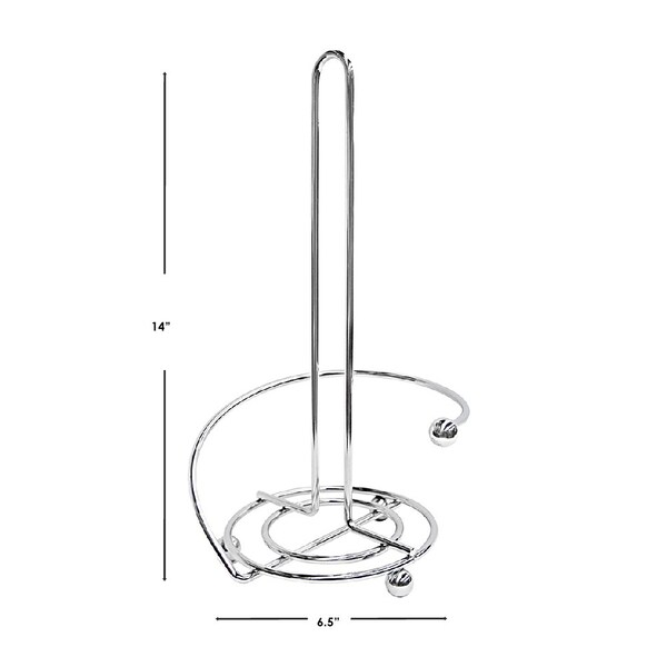 Home Basics Home Basics Wire Collection Chrome Plated Steel Paper Towel Holder, Chrome - ZOR96217