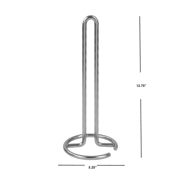 Home Basics Home Basics Simplicity Collection Paper Towel Holder, Satin Chrome - ZOR96222