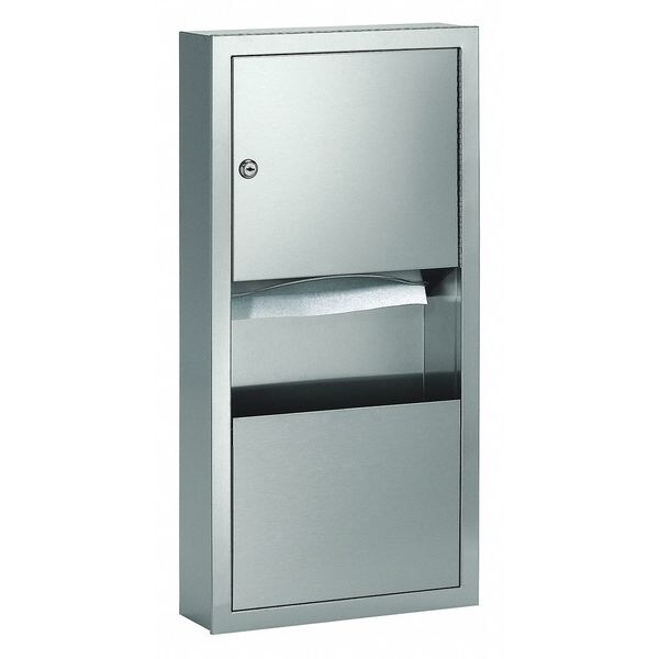 Bradley Semi-Recessed Towel/Waste Unit - 2291-100000
