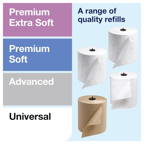 Tork Tork Matic Paper Hand Towel Roll Dispenser, Sensor, Stainless Steel H1, One-at-a-time Dispensing - 461223