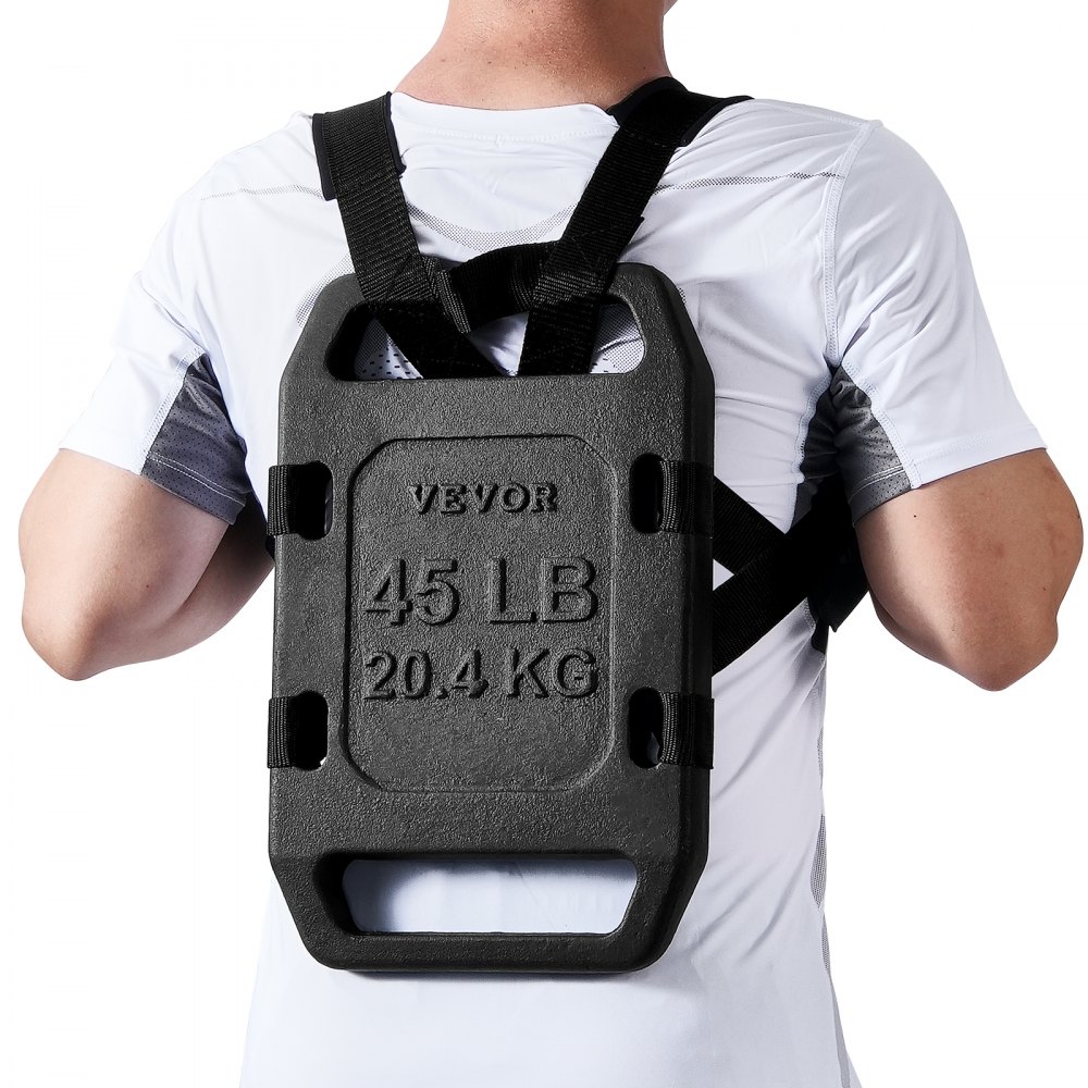 VEVOR Cast Iron Ruck Weights for Rucking Weight Plate with Handle 45LB Single - ZTBPBDP45LBSS9P8FV0