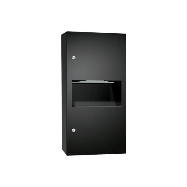 Asi Group ASI Surface Mounted Paper Towel Dispenser & Waste Receptacle, Stainless Steel, Black - 10-64623-9-41PC
