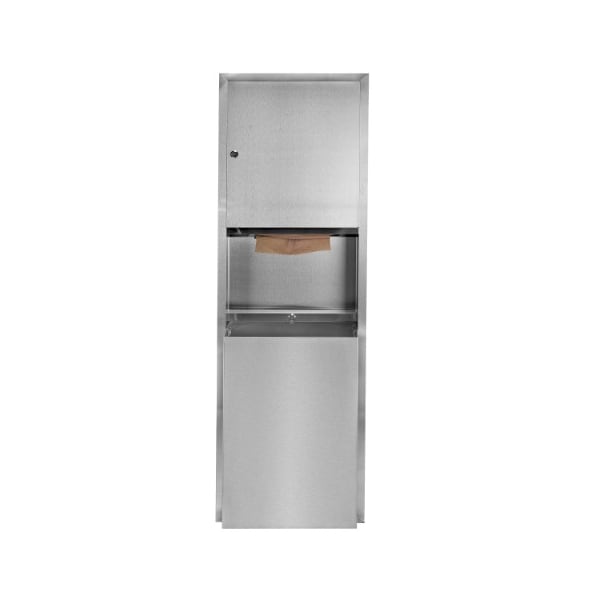 Alpine Industries Recessed Paper Towel Dispenser / Waste Receptacle - ALP492