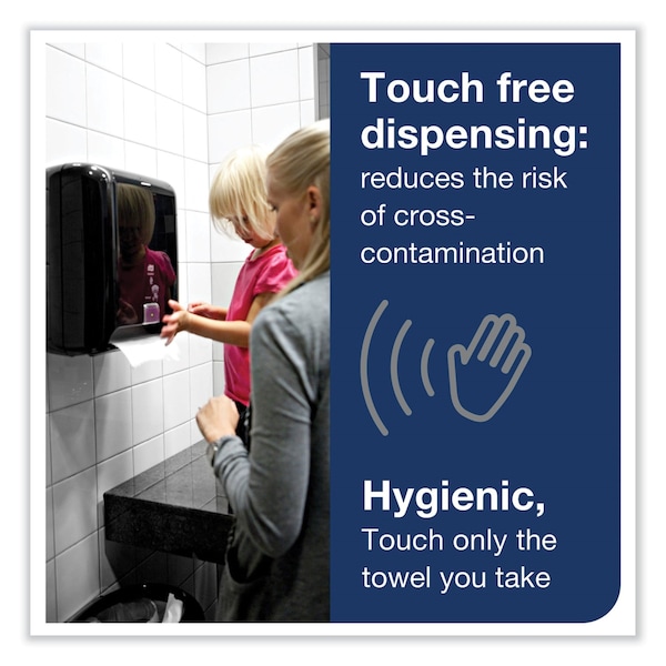 Tork Elevation Matic Hand Towel Dispenser with Intuition Sensor, 13 x 8 x 14.5, Black - 5511282