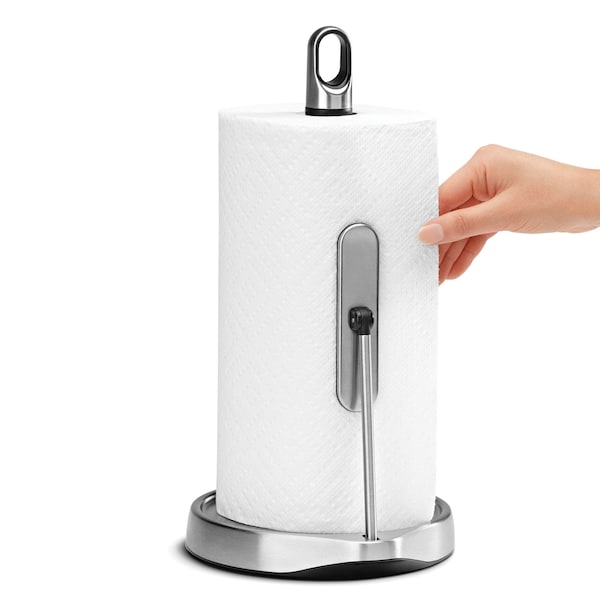 Simplehuman Tension Arm Standing Paper Towel Holder, Brushed Stainless Steel - KT1161