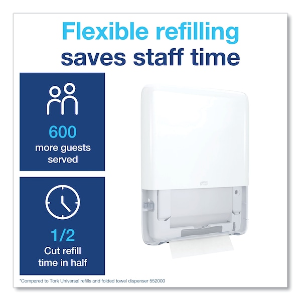 Tork Tork PeakServe Mini Continuous Paper Hand Towel Dispenser White H5, High Capacity - 552530
