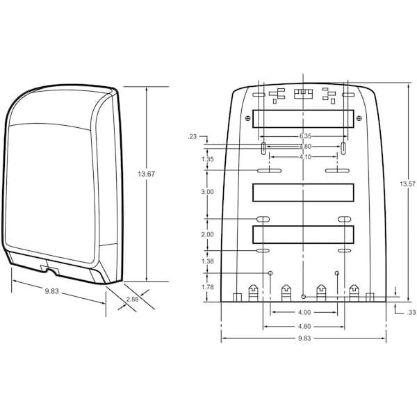 Scott Control Slimfold Towel Dispenser, 9.88 x 2.88 x 13.75, White - 34830