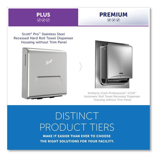 Kimberly-Clark Professional Mod Stainless Steel Recessed Dispenser Housing, 11.13 x 4 x 15.37 - 31501