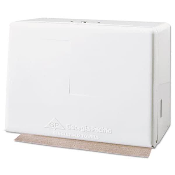 Georgia-Pacific 8.1 x 11.6 x 6.6 in. Single Fold Towel Steel Dispenser, White - GE471634