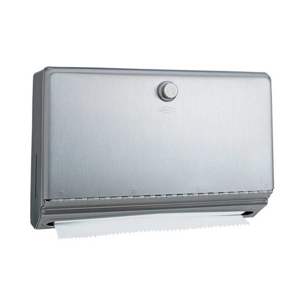 Bobrick Mounted Paper Towel Dispenser W/Knob Latch for Multi Fold, SS - B2621