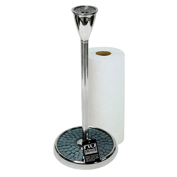 Nusteel Kitchen Paper Towel Holder - Black Mosaic - TG-KPTH-15BL