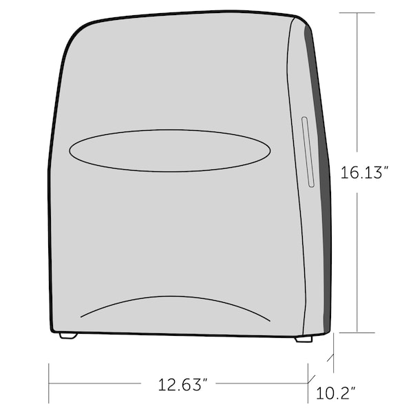 Kimberly-Clark Professional Sanitouch Manual Hard Roll Towel Dispenser, Black, for 1.75" Core, 12.63" x 16.13" x 10.2", Qty 1 - 09996