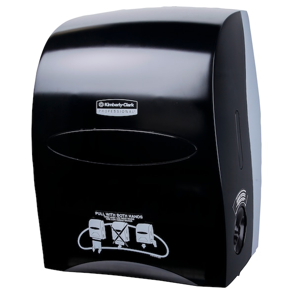 Kimberly-Clark Professional Sanitouch Manual Hard Roll Towel Dispenser, Black, for 1.75" Core, 12.63" x 16.13" x 10.2", Qty 1 - 09996