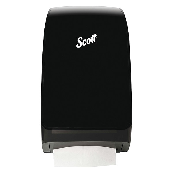 Kimberly-Clark Professional Scottfold Folded Towel Dispenser (39711), Black, 10.66" x 5.48" x 18.79" (Qty 1) - 39711