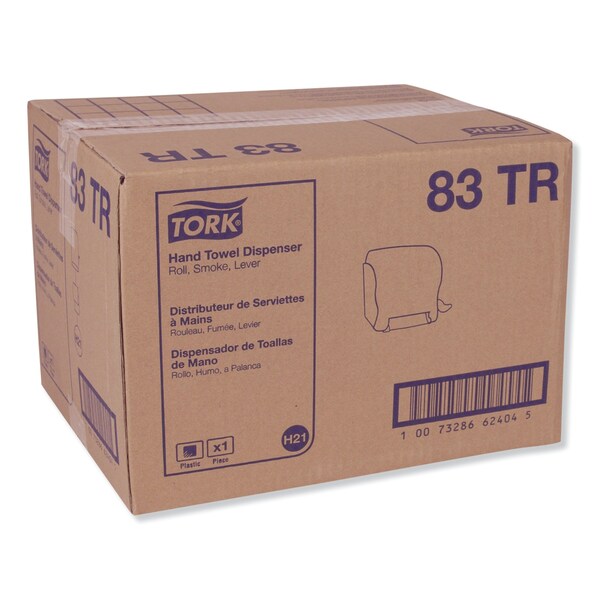 Tork Tork Paper Hand Towel Roll Lever Dispenser Smoke H21, High-Capacity, 83TR - 83TR