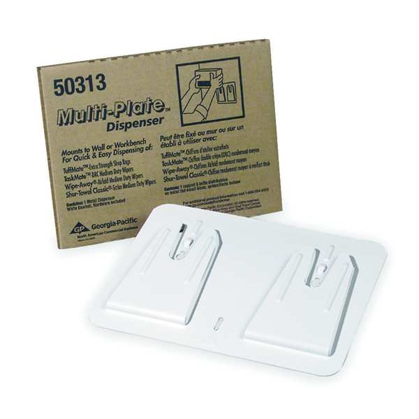 Georgia-Pacific Multi-Plate 8"H x 10-3/4"W, Wipe Dispenser, White - 50313