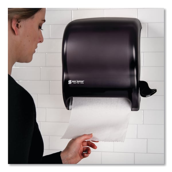 San Jamar Element Lever Roll Towel Dispenser, Classic, 12.5 x 8.5 x 12.75, Black Pearl - T950TBK