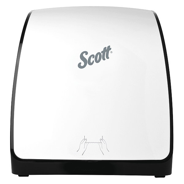 Kimberly-Clark Professional Slimroll Manual Towel Dispenser, White, for Scott Orange Core Towels, 12.65" x 13.02" x 7.18" - 47091