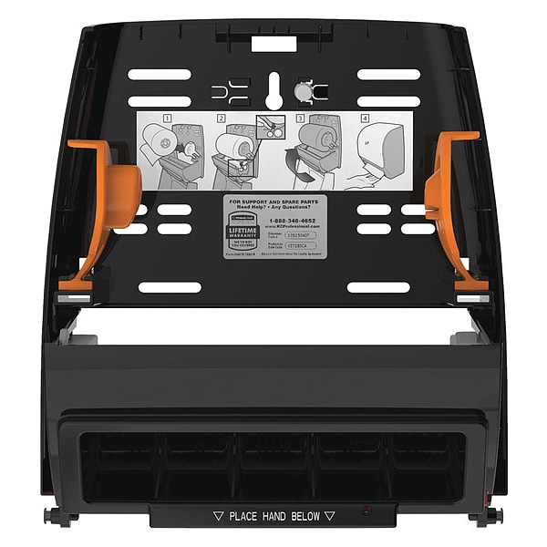 Kimberly-Clark Professional Electronic Slimroll Towel Dispenser, White, for Scott Orange Core Towels, 11.8" x 12.35" x 7.25" - 47259