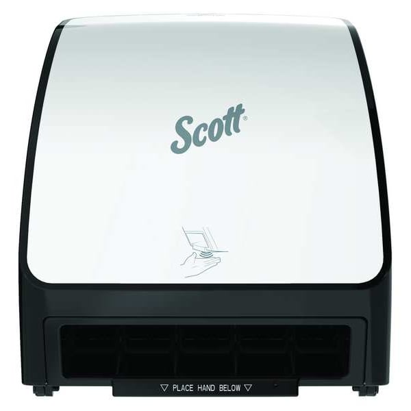 Kimberly-Clark Professional Electronic Slimroll Towel Dispenser, White, for Scott Orange Core Towels, 11.8" x 12.35" x 7.25" - 47259