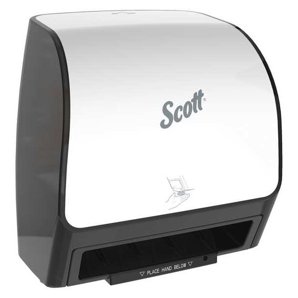 Kimberly-Clark Professional Electronic Slimroll Towel Dispenser, White, for Scott Orange Core Towels, 11.8" x 12.35" x 7.25" - 47259