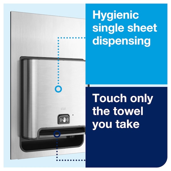 Tork Tork Matic Paper Hand Towel Roll Dispenser with Intuition Sensor Stainless Steel H1, Recessed - 461222
