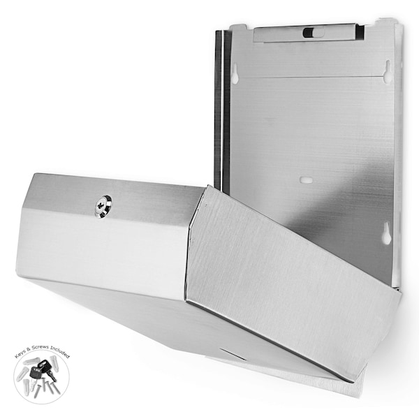 Alpine Industries Brushed Stainless Steel Multi-Fold/C-Fold Commercial Paper Towel Dispenser - ALP481-MK