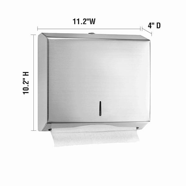 Alpine Industries Brushed Stainless Steel Multi-Fold/C-Fold Commercial Paper Towel Dispenser - ALP481-MK