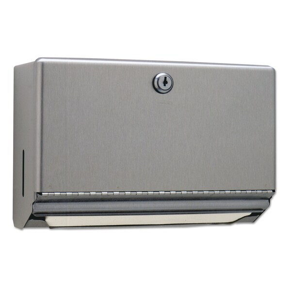 Bobrick Surface-Mounted Paper Towel Dispenser, Stainless Steel, 10.75x4x7-1/16 - 26212