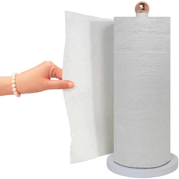 Blue Donuts Blue Donuts Free Standing Paper Towel Holder with Weighted Base White - BD3931171