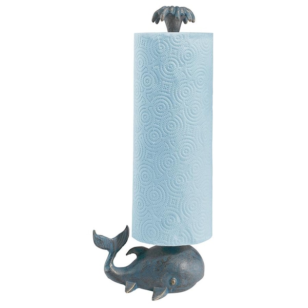 Design Toscano Whale of a Tale Sculptural Iron Paper Towel Holder - QH161079