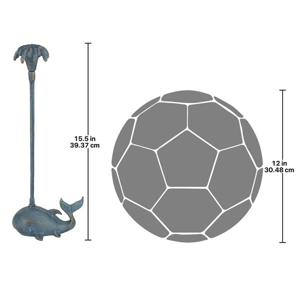 Design Toscano Whale of a Tale Sculptural Iron Paper Towel Holder - QH161079