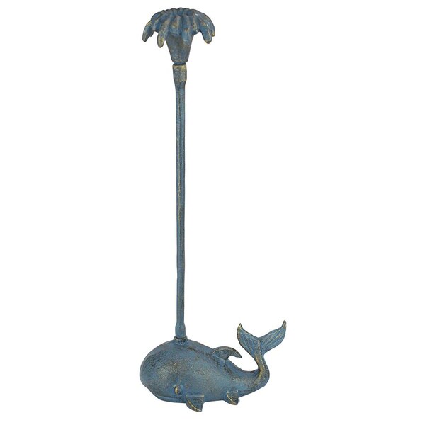 Design Toscano Whale of a Tale Sculptural Iron Paper Towel Holder - QH161079
