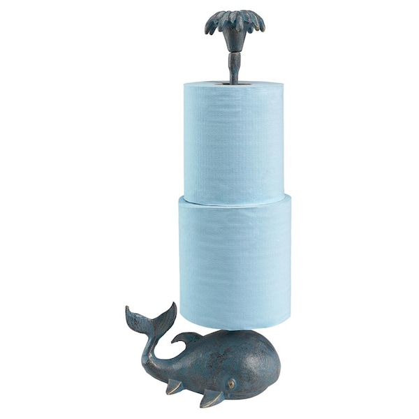Design Toscano Whale of a Tale Sculptural Iron Paper Towel Holder - QH161079