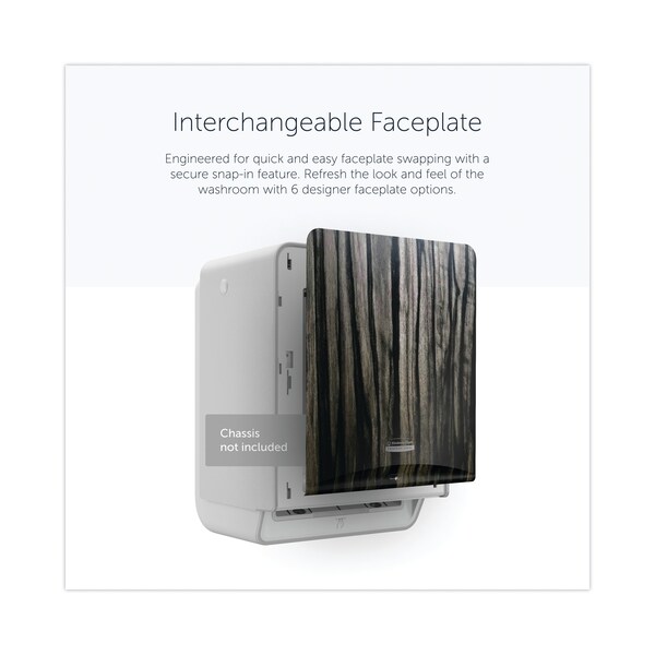 Kimberly-Clark Professional ICON Faceplate for Automatic Roll Towel Dispenser, 18.12 x 15.62 x 12.87, Ebony Woodgrain - 58830