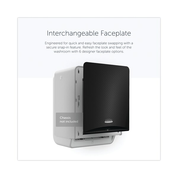 Kimberly-Clark Professional ICON Faceplate for Automatic Roll Towel Dispenser, 18.12 x 15.62 x 12.87, Black Mosaic - 58780