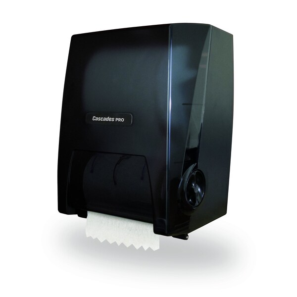 Cascades Pro Universal Hardwound Towel Dispenser Black Mechanical No Touch - DH55