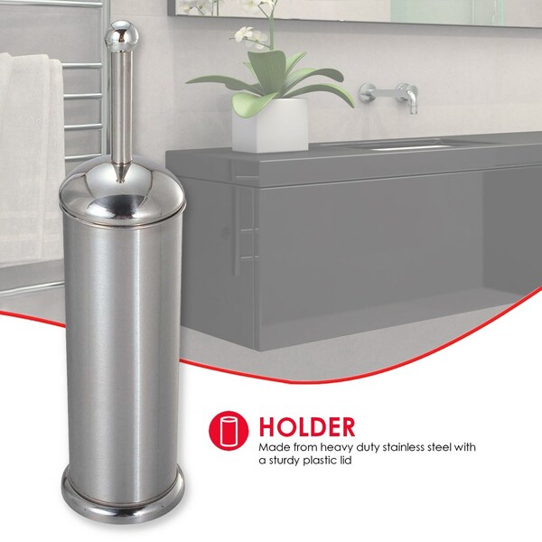 Home Basics Home Basics Metal Toilet Brush - ZOR96246
