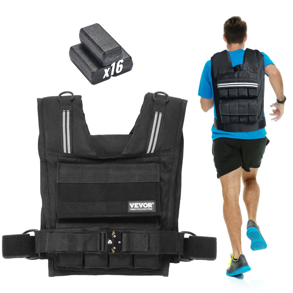 VEVOR 35lb Adjustable Weighted Vest for Men Women Strength Training Running - KDJZLKXTK35LB8PKSV0