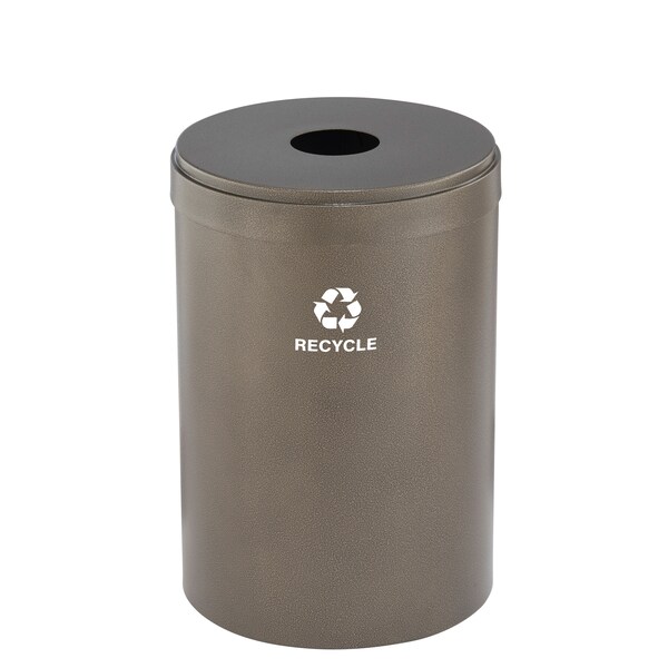 Glaro 33 gal Round Recycling Bin, Bronze Vein - B-2032BV-BV-B5