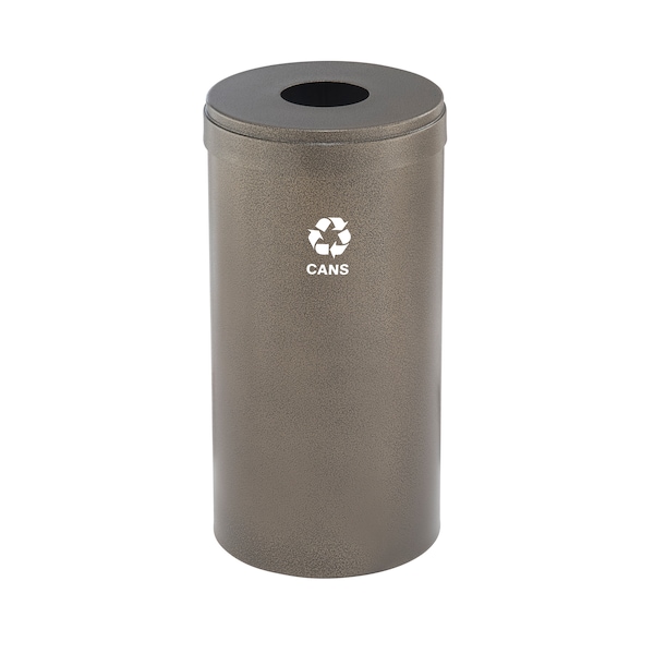 Glaro 16 gal Round Recycling Bin, Bronze Vein - B-1532BV-BV-B4
