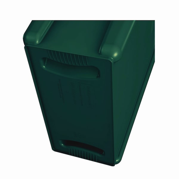 Rubbermaid Commercial 23 gal Recycling Bin, Gloss Brass/Satin Brass, Plastic - FG354007GRN
