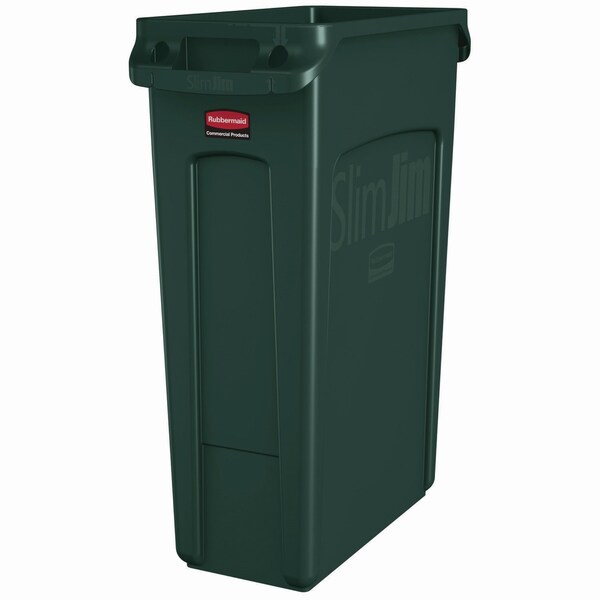 Rubbermaid Commercial 23 gal Recycling Bin, Gloss Brass/Satin Brass, Plastic - FG354007GRN