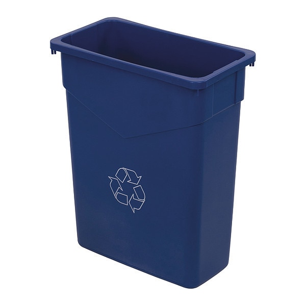 Carlisle Foodservice 15 gal Rectangular Recycling Bin, Open Top, Blue, Polyethylene (LLDPE), 1 Openings - 342015REC14