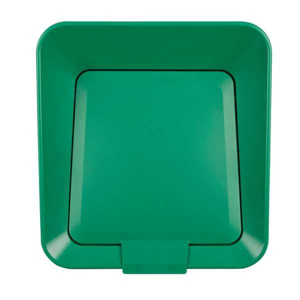 Rubbermaid Commercial 23 gal Square Recycling Can, Flat with Top Opening, Black, 1 Openings - 2078992