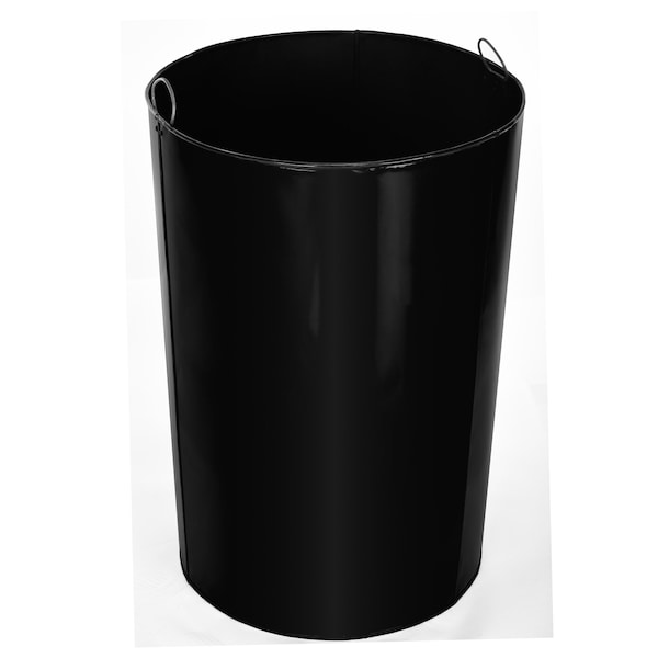 Alpine Industries Trash Can, Gloss Brass/High Gloss Black, Galvanized Steel - ALP479-38-BLU