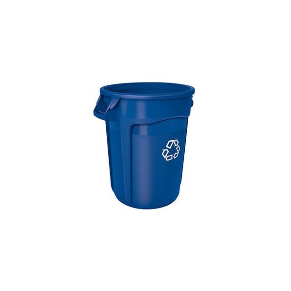 Rubbermaid Commercial Rubbermaid Brute Recycling Can, 32 Gallon, Blue - FG263273BLUE